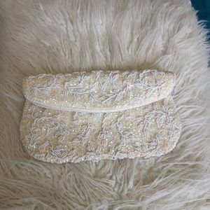 Vintage hand made beaded clutch